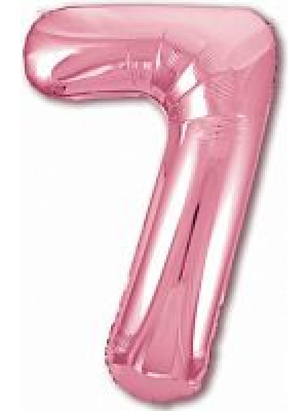 Фольгированный шар с гелием "Цифра 7, Фламинго" 102 см