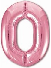 Фольгированный шар с гелием "Цифра 0, Фламинго" 102 см