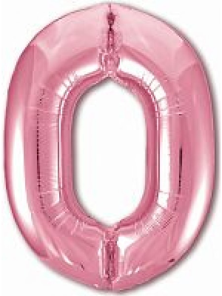 Фольгированный шар с гелием "Цифра 0, Фламинго" 102 см