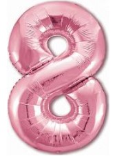 Фольгированный шар с гелием "Цифра 8, Фламинго" 102 см