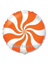 Фольгированный шар "Леденец оранжевый" 46 см