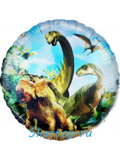 фольгированный шар "Динозавры, Парк Юрского периода"  46 см.