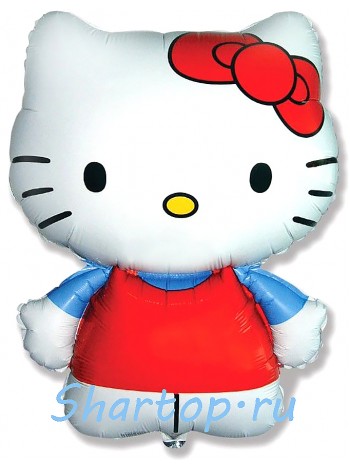 Фольгированный шар с гелием "Hello Kitty" белая