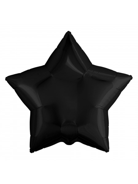 Фольгированный шар звезда "Черная" 48 см.