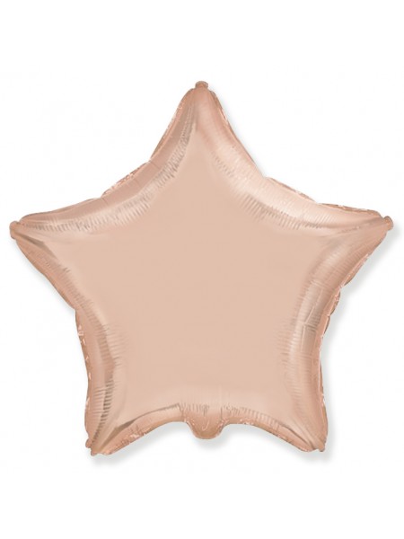 Фольгированный шар звезда "Розовое Золото"