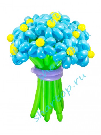 Цветы из шаров "Васильки"
