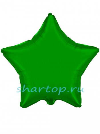 Фольгированная звезда "Зеленая" 46 см