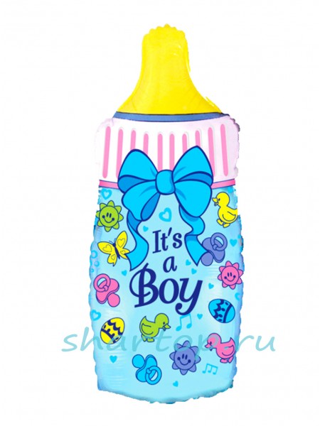 Фольгированный шар "Бутылочка для Мальчика"