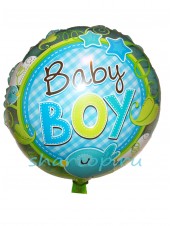 Фольгированный шар круг "Baby Boy"