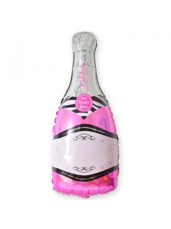 Шар Бутылка Шампанского розовая