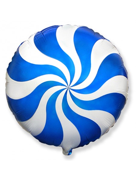 Фольгированный шар "Леденец синий" 46 см
