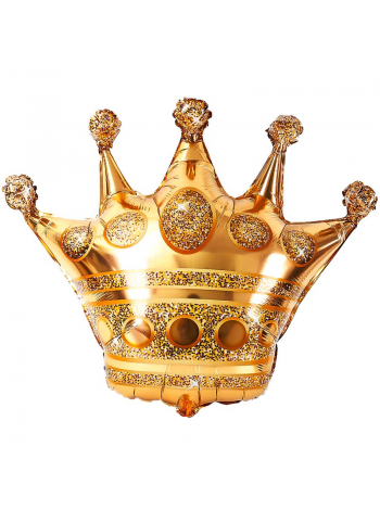 Фольгированный шар с гелием "Золотая Корона"  71 см