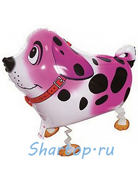 Ходячая фигура Собака Далматин, розовый  61см